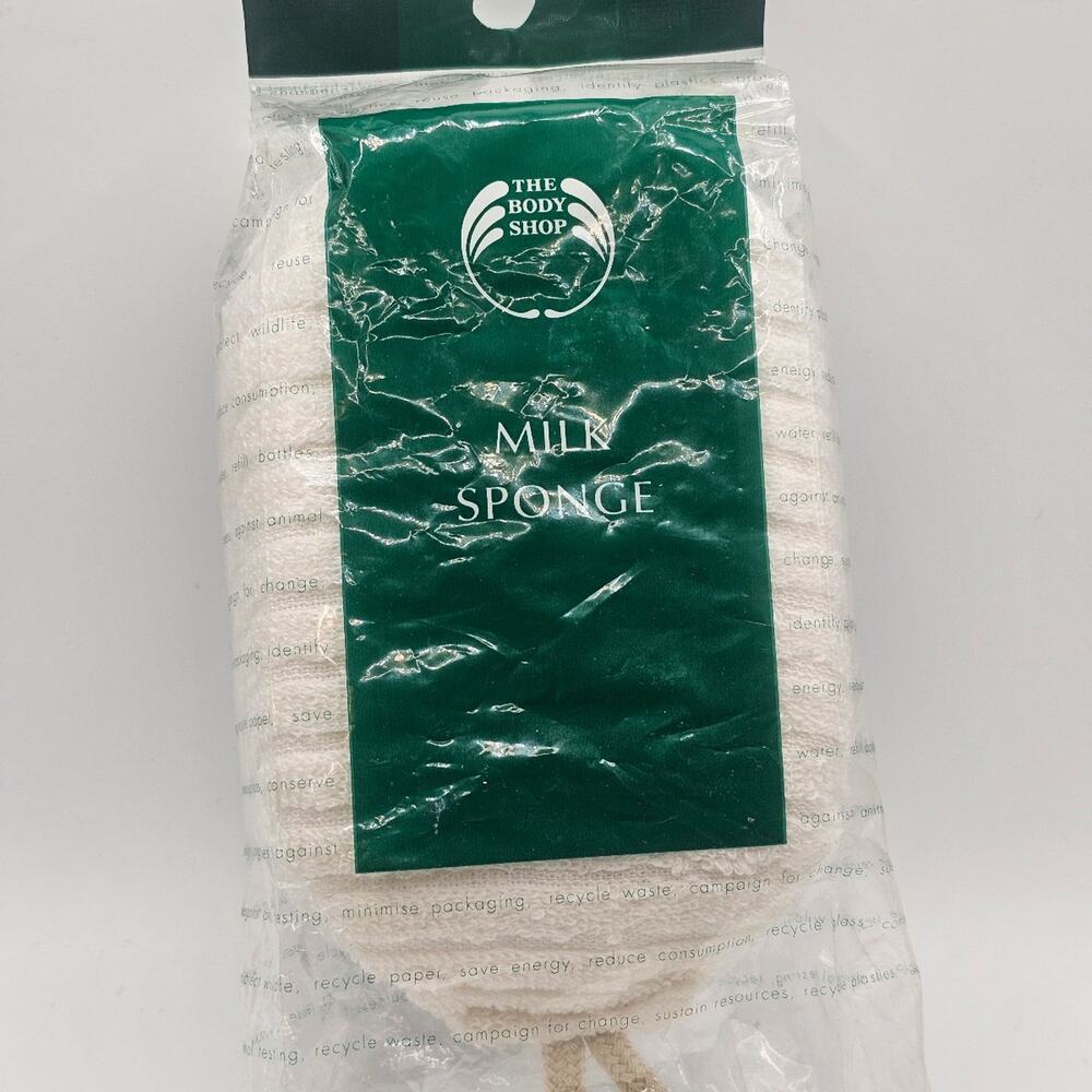 The Body Shop Milk Sponge Vintage White Bath‎ Sponge Made in Japan REF 7780 NEW